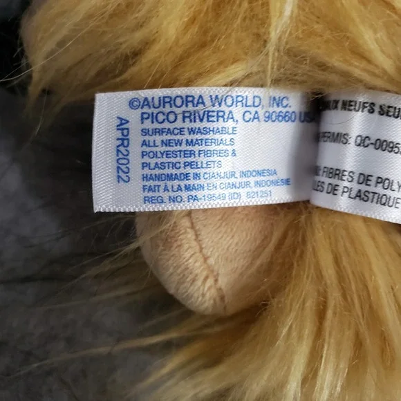 Aurora World Toots the Hedgehog Plush 6" Shaggy Golden Fur Stuffed Animal NWT - Picture 5 of 12